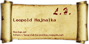 Leopold Hajnalka névjegykártya